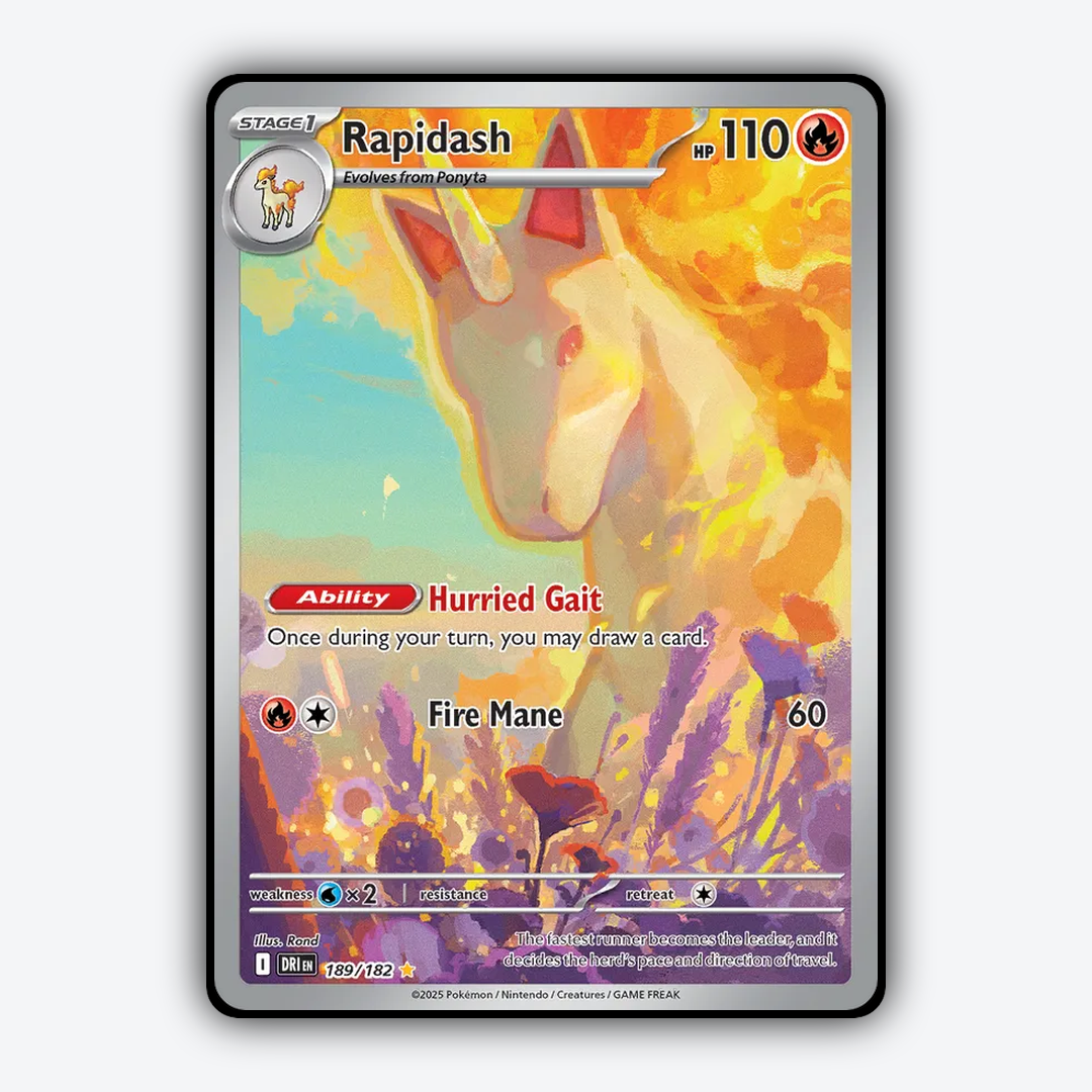 Rapidash #189 - Destined Rivals Set - Card Rug