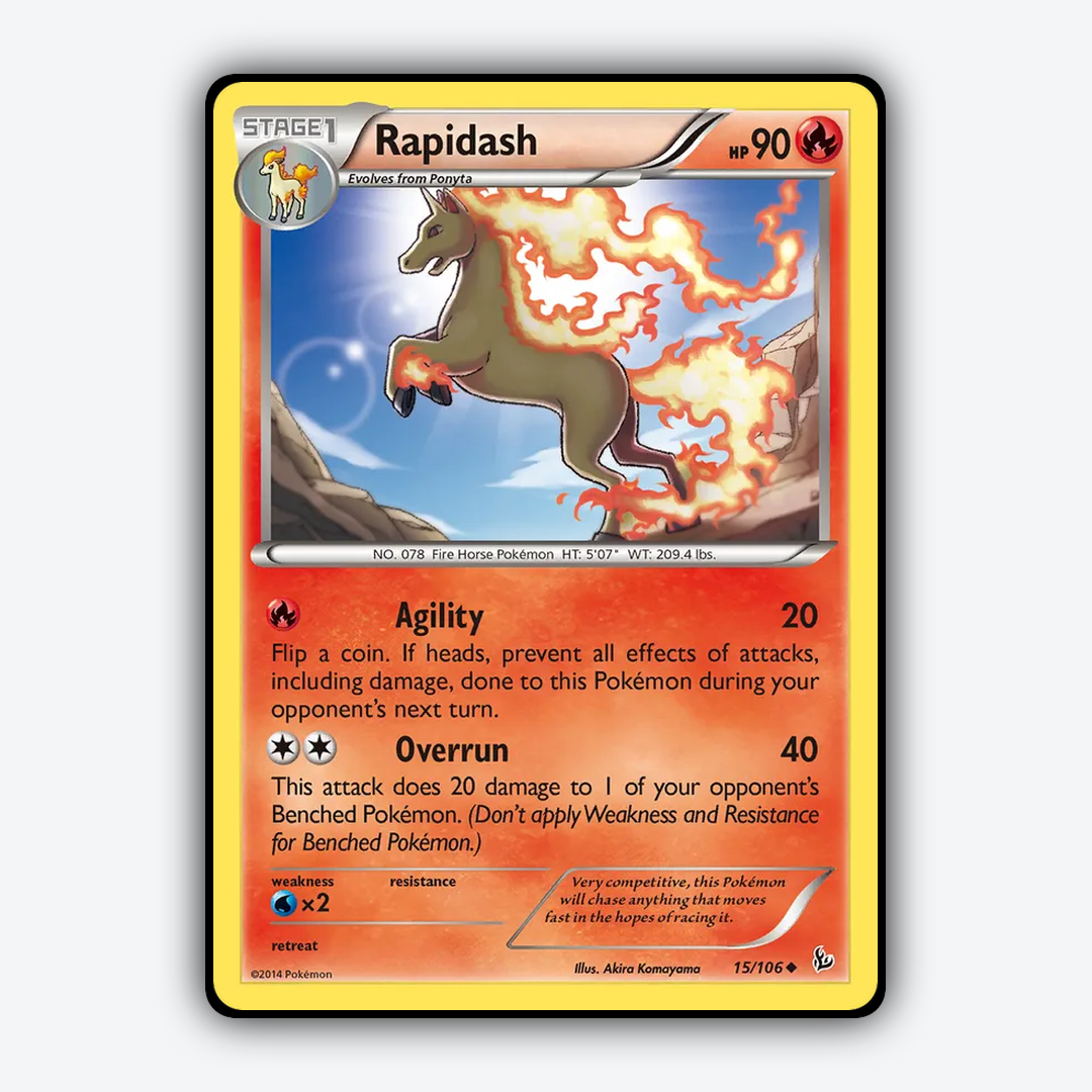 Rapidash 015/106 - Flashfire Set - Card Rug