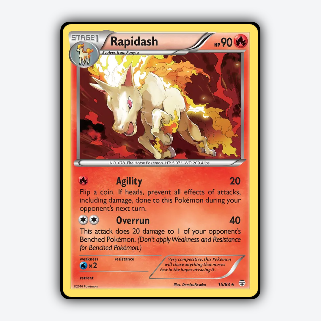 Rapidash 015/83 - Generations Set - Card Rug