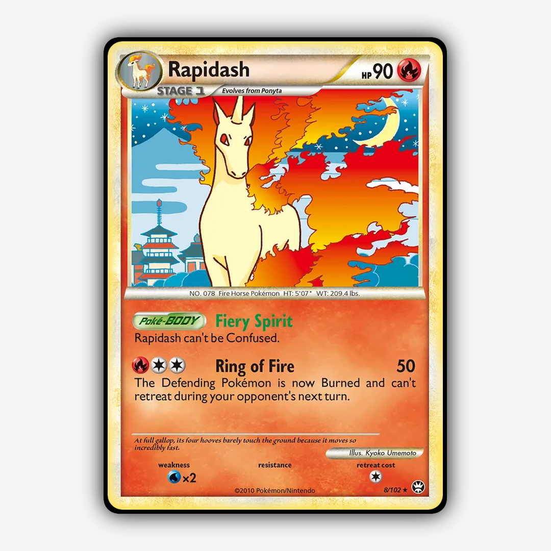 Rapidash 008/102 - HS—Triumphant Set - Card Rug