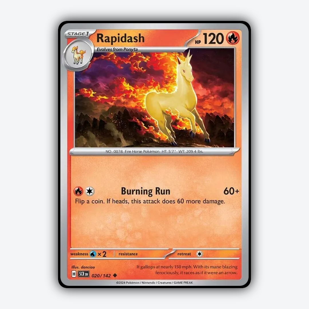 Rapidash 020/142 - Stellar Crown Set - Card Rug