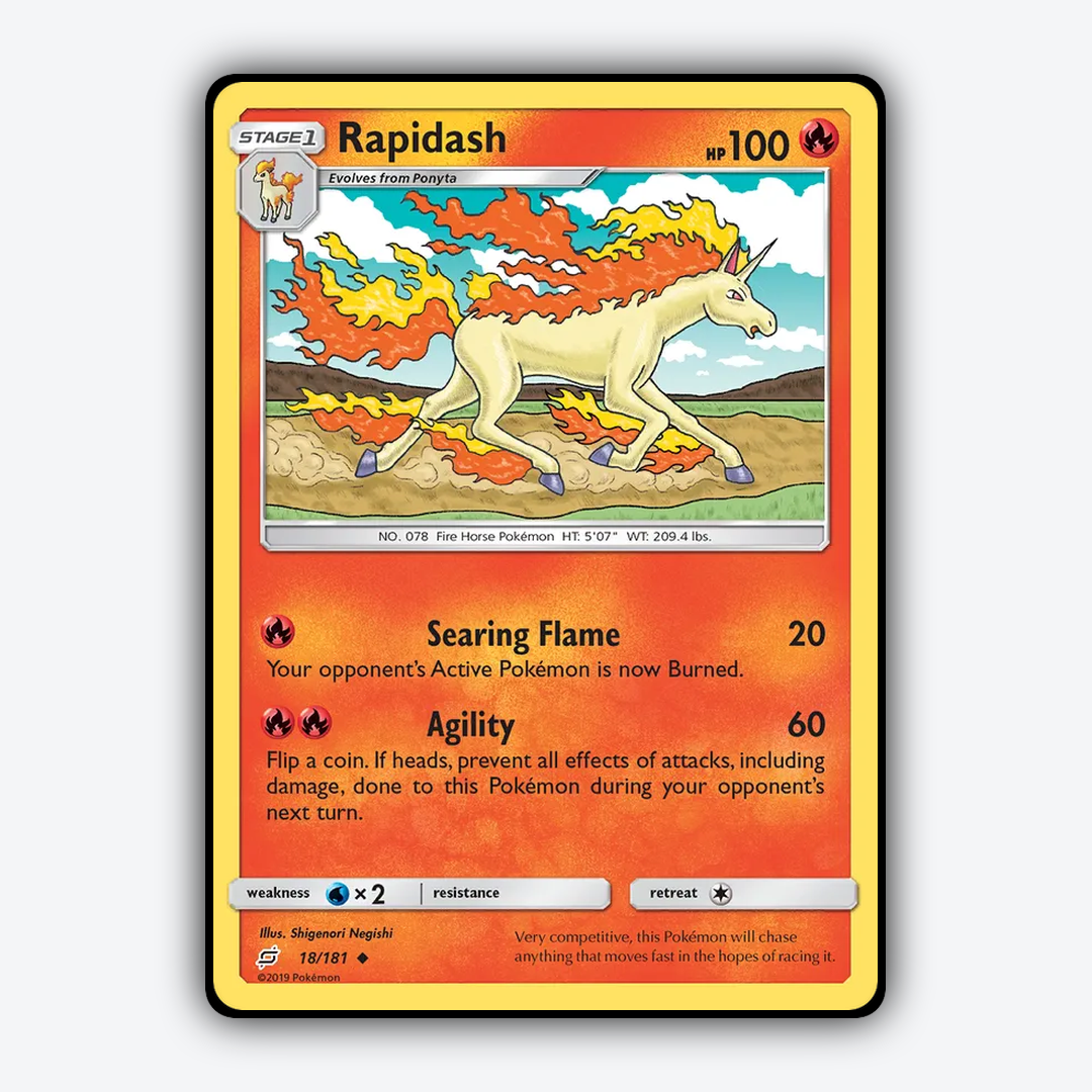 Rapidash 018/181 - Team Up Set - Card Rug