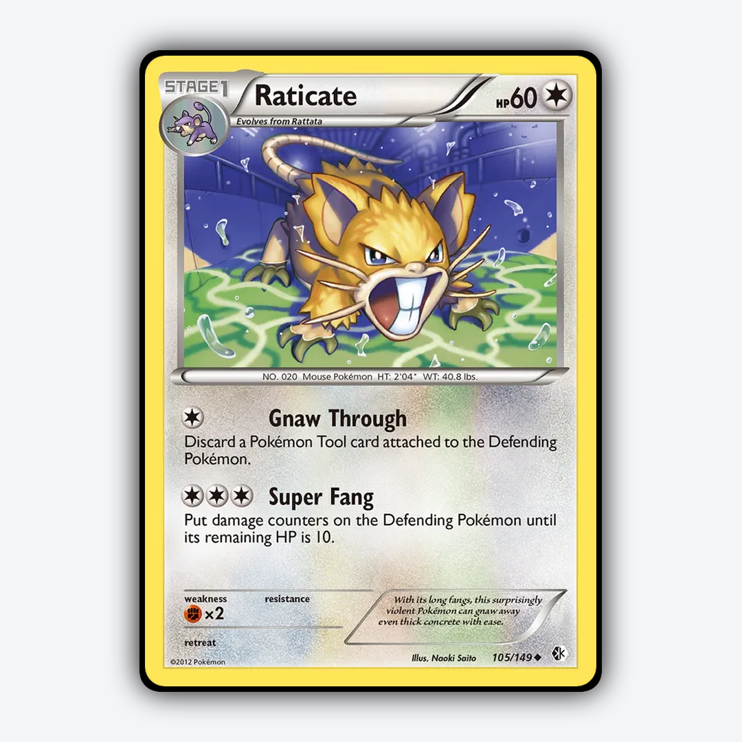 Raticate 105/149 - Boundaries Crossed Set - Card Rug