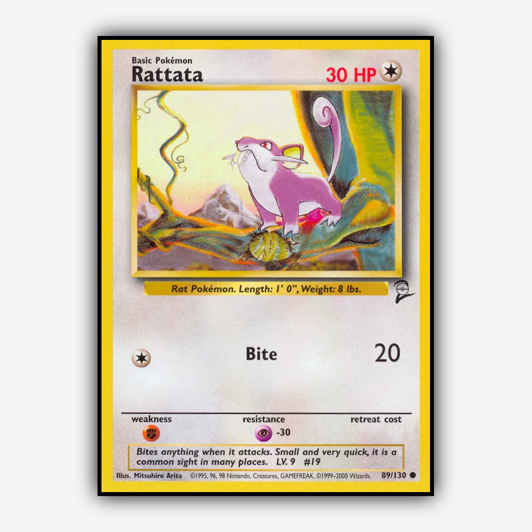 Rattata 089/130 - Base Set 2 Set - Card Rug