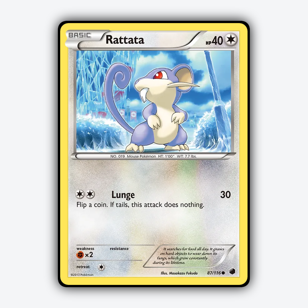 Rattata 087/116 - Plasma Freeze Set - Card Rug