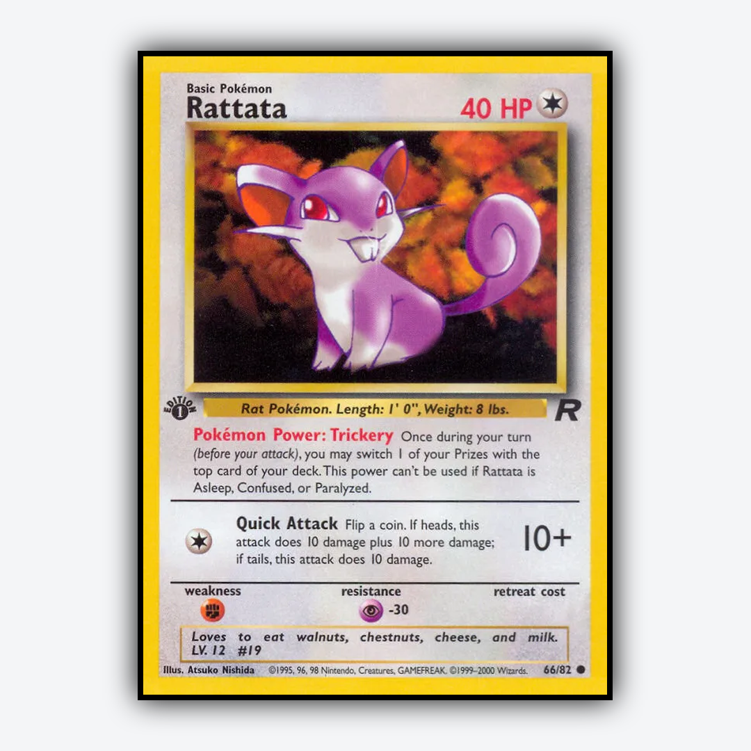 Rattata 066/82 - Team Rocket Set - Card Rug