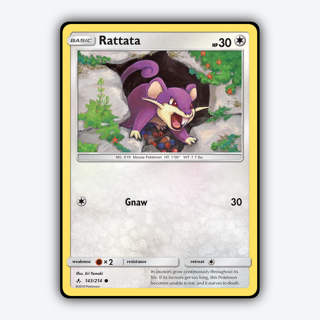 Rattata 143/214 - Unbroken Bonds Set - Card Rug