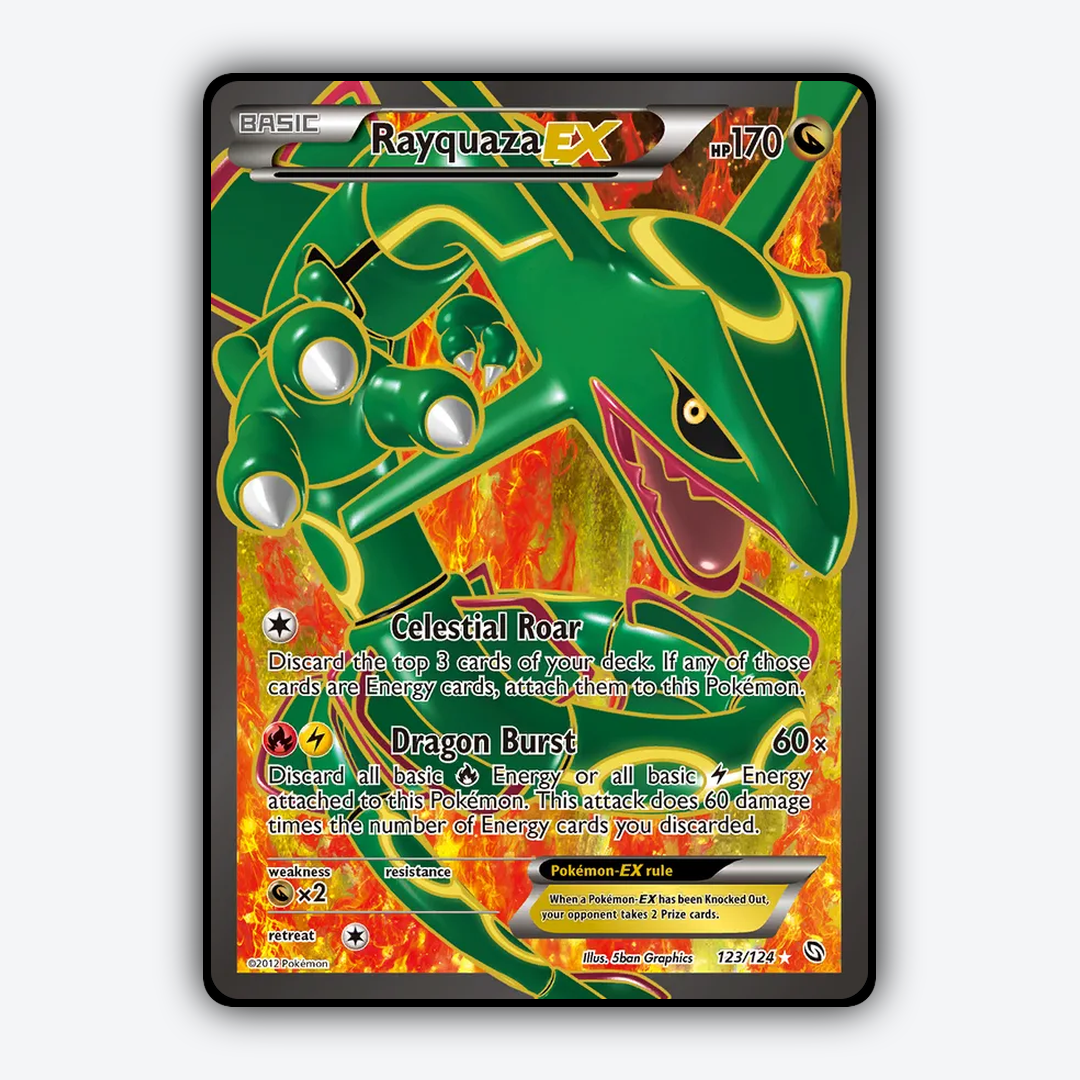 Rayquaza-EX 123/124 - Dragons Exalted Set - Card Rug