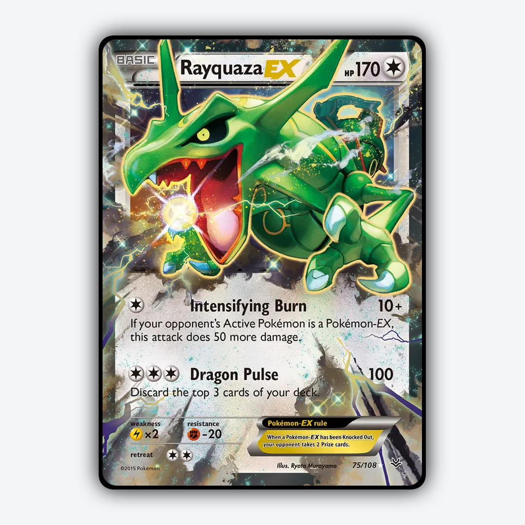 Rayquaza-EX 075/108 - Roaring Skies Set - Card Rug