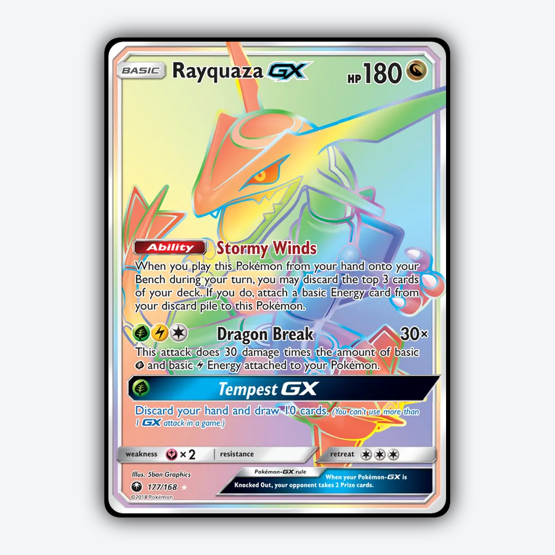 Rayquaza-GX 177/168 - Celestial Storm Set - Card Rug