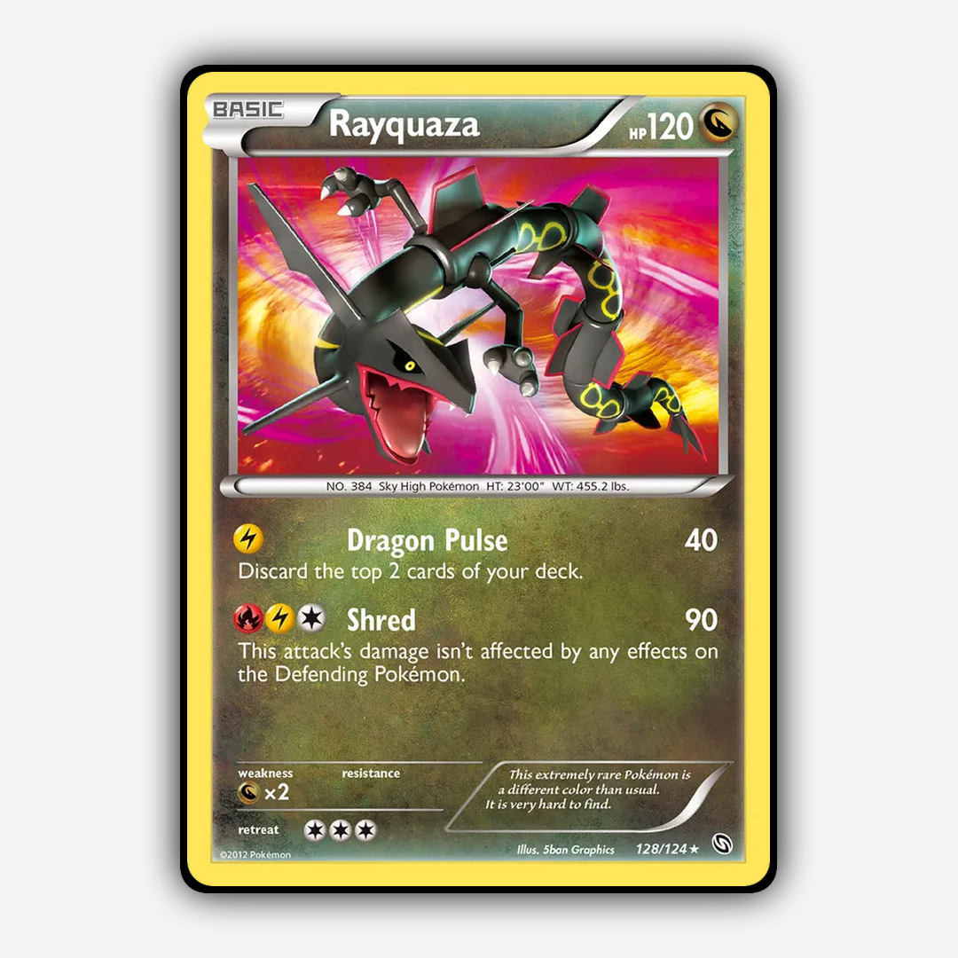 Rayquaza 128/124 - Dragons Exalted Set - Card Rug