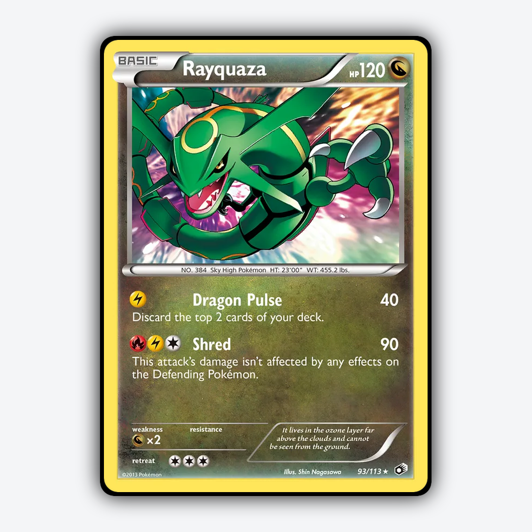 Rayquaza 093/113 - Legendary Treasures Set - Card Rug