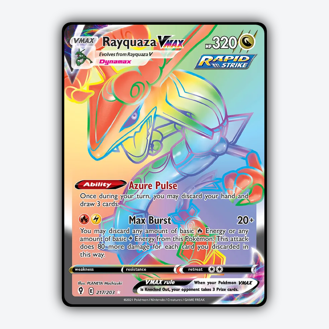 Rayquaza VMAX #217 - Evolving Skies Set - Card Rug
