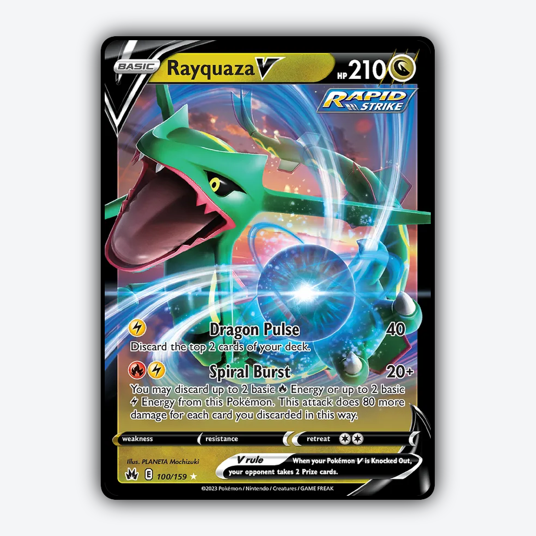Rayquaza V 100/159 - Crown Zenith Set - Card Rug