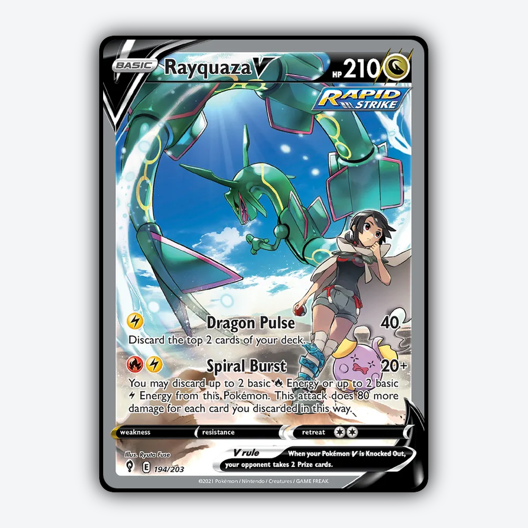 Rayquaza V #194 - Evolving Skies Set - Card Rug