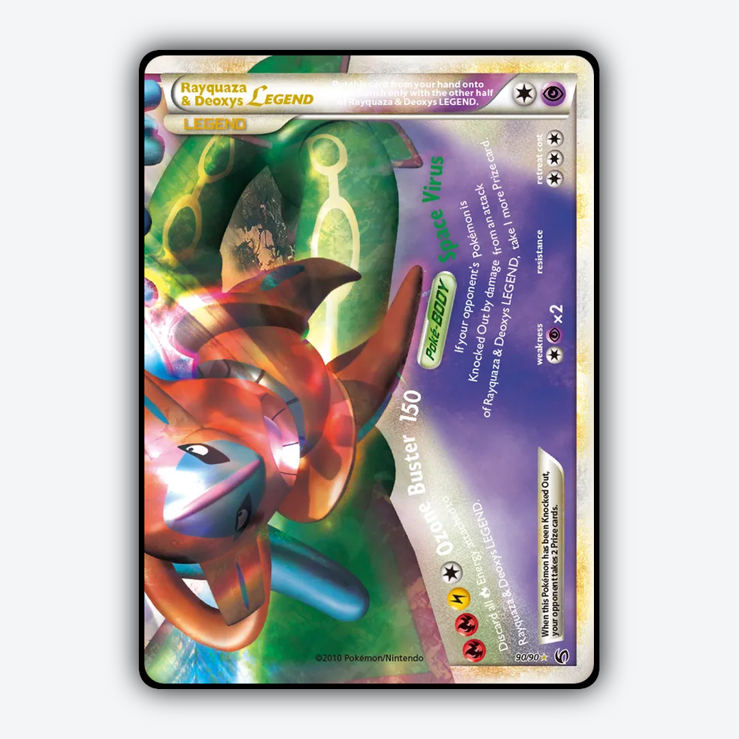 Rayquaza & Deoxys LEGEND 090/90 - HS—Undaunted Set - Card Rug