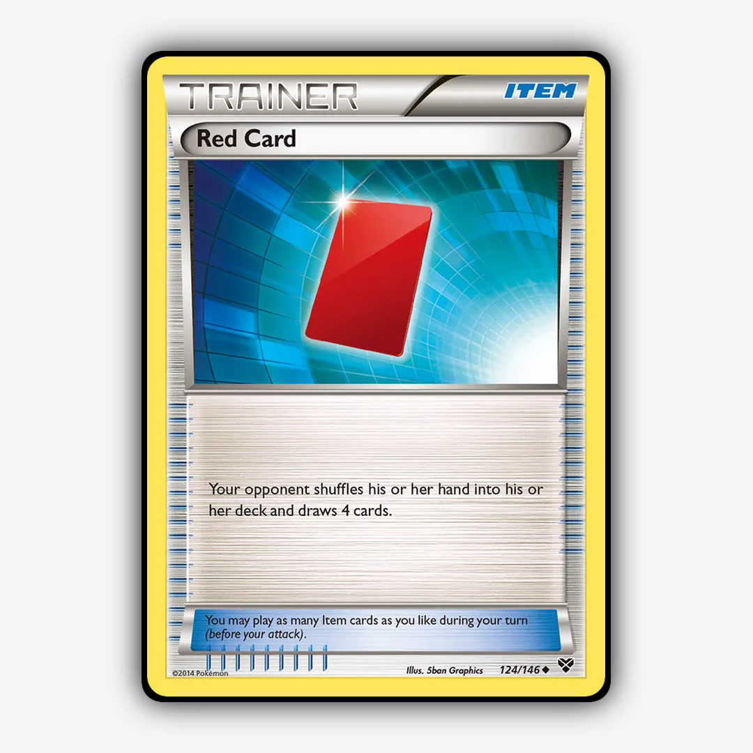 Red Card 124/146 - XY Set - Card Rug