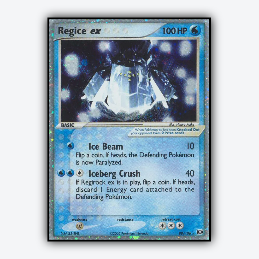 Regice ex 098/106 - Emerald Set - Card Rug