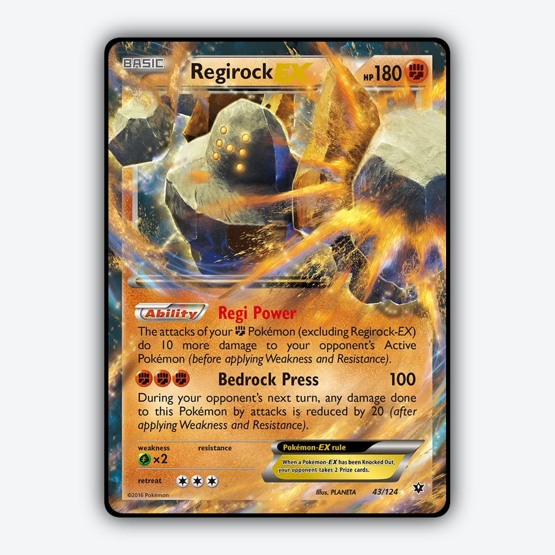 Regirock-EX 043/124 - Fates Collide Set - Card Rug