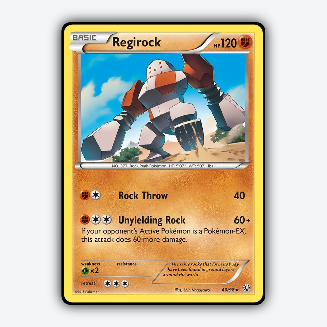 Regirock 040/98 - Ancient Origins Set - Card Rug