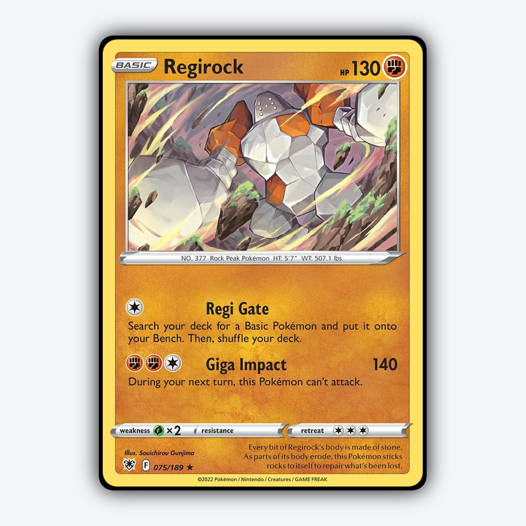 Regirock 075/189 - Astral Radiance Set - Card Rug