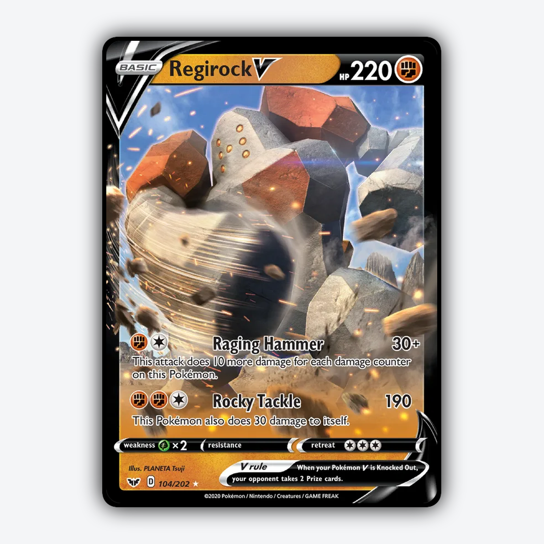 Regirock V 104/202 - Sword & Shield Set - Card Rug