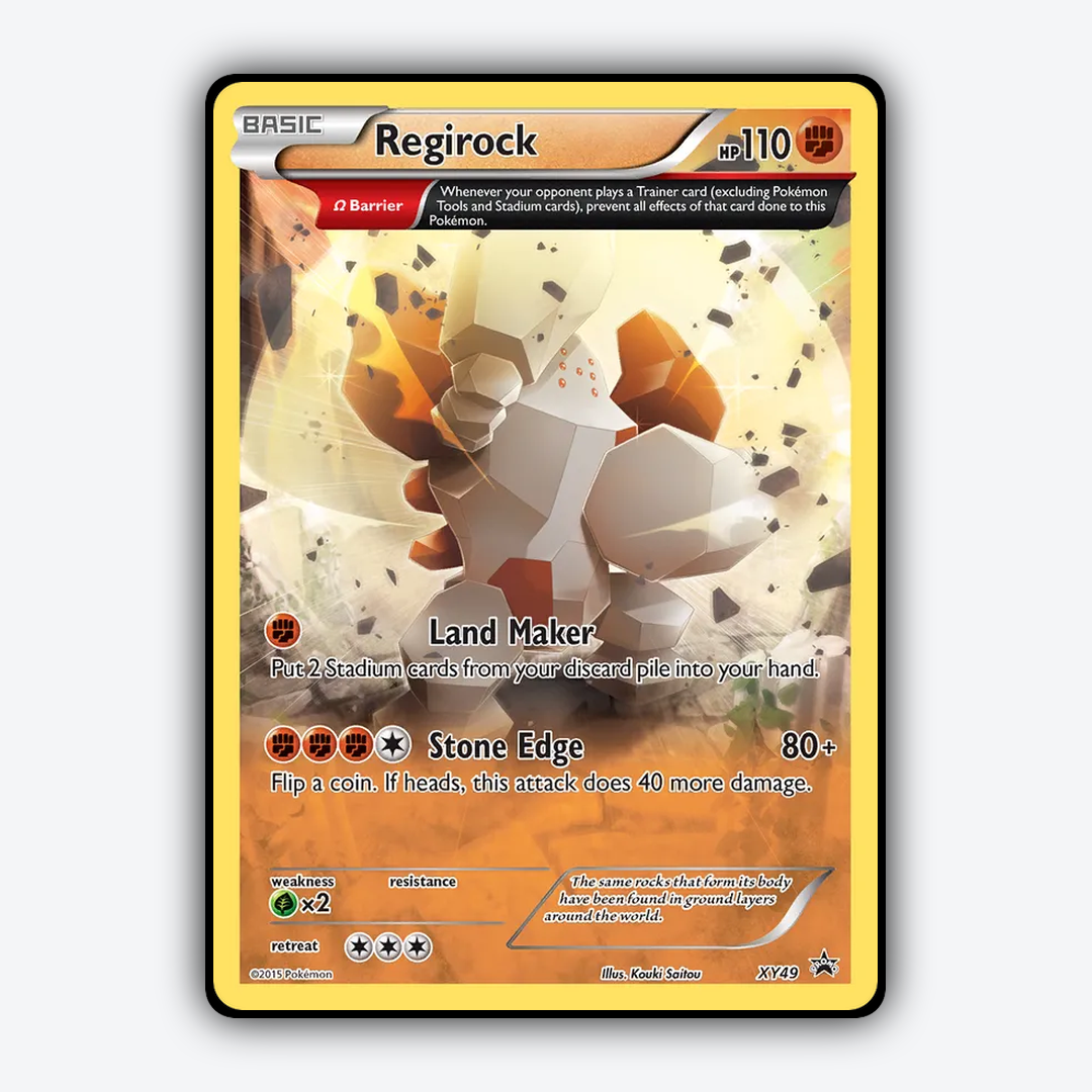 Regirock #49 - XY Black Star Promos Set - Card Rug