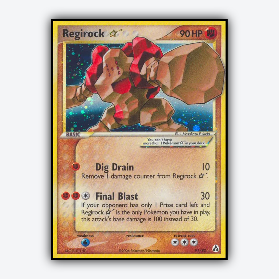 Regirock ★ 091/92 - Legend Maker Set - Card Rug