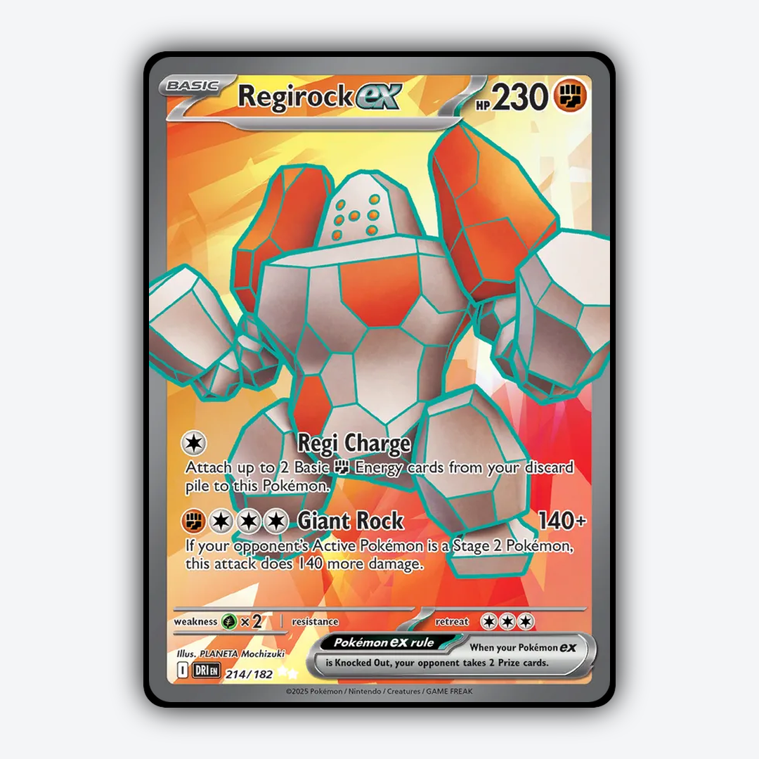 Regirock ex #214 - Destined Rivals Set - Card Rug