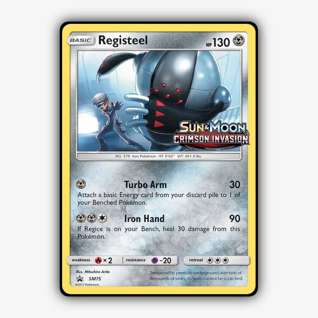 Registeel #75 - SM Black Star Promos Set - Card Rug