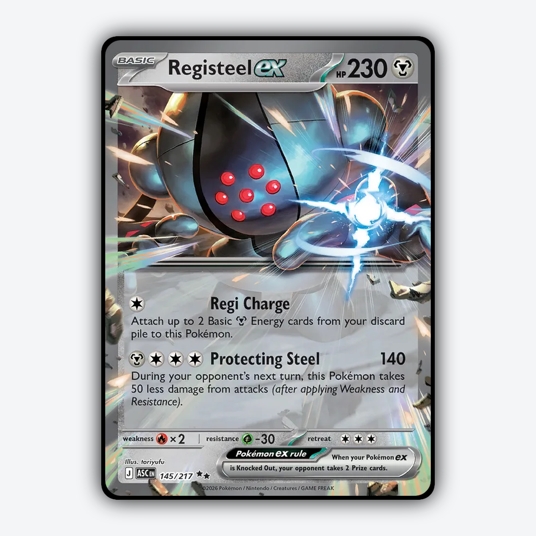 Registeel ex 145/217 - Ascended Heroes Set - Card Rug