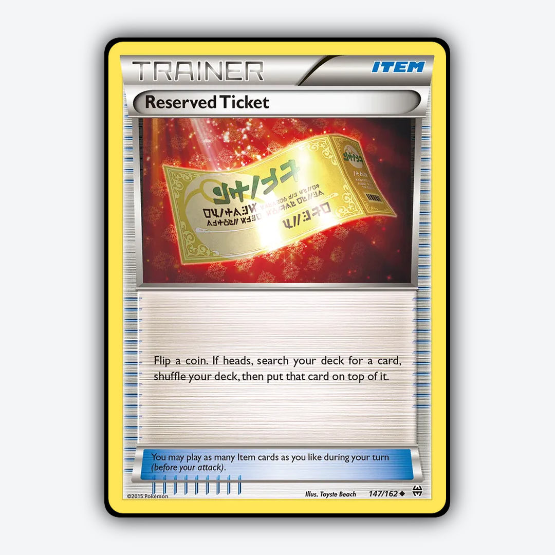 Reserved Ticket 147/162 - BREAKthrough Set - Card Rug