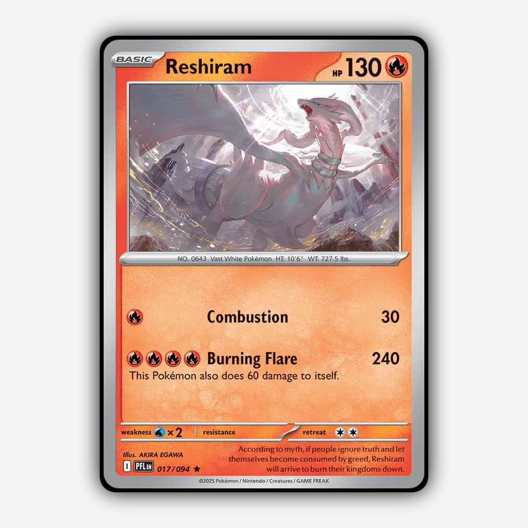 Reshiram 017/094 - Phantasmal Flames Set - Card Rug