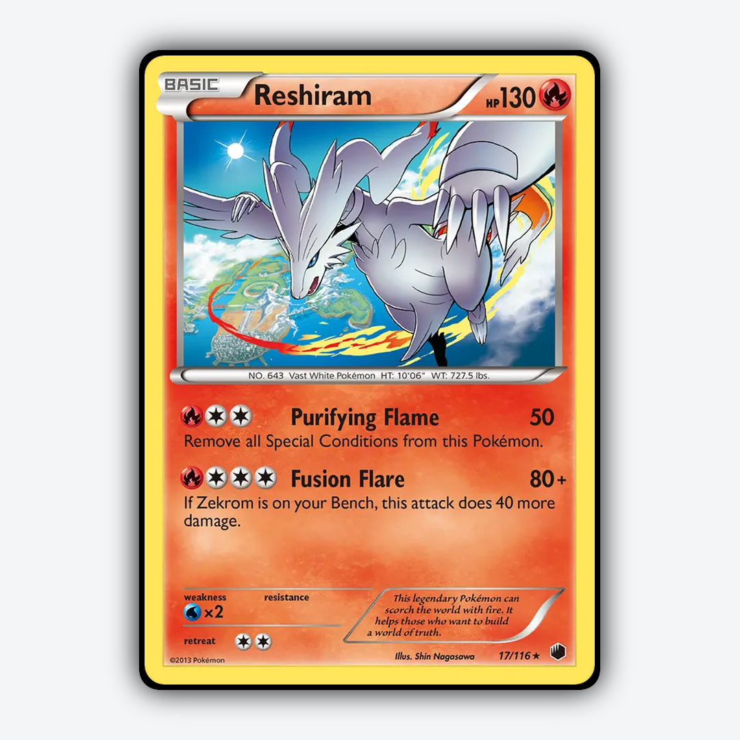 Reshiram 017/116 - Plasma Freeze Set - Card Rug