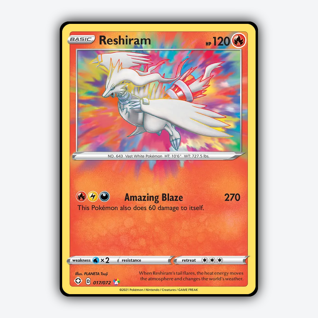 Reshiram 017/72 - Shining Fates Set - Card Rug