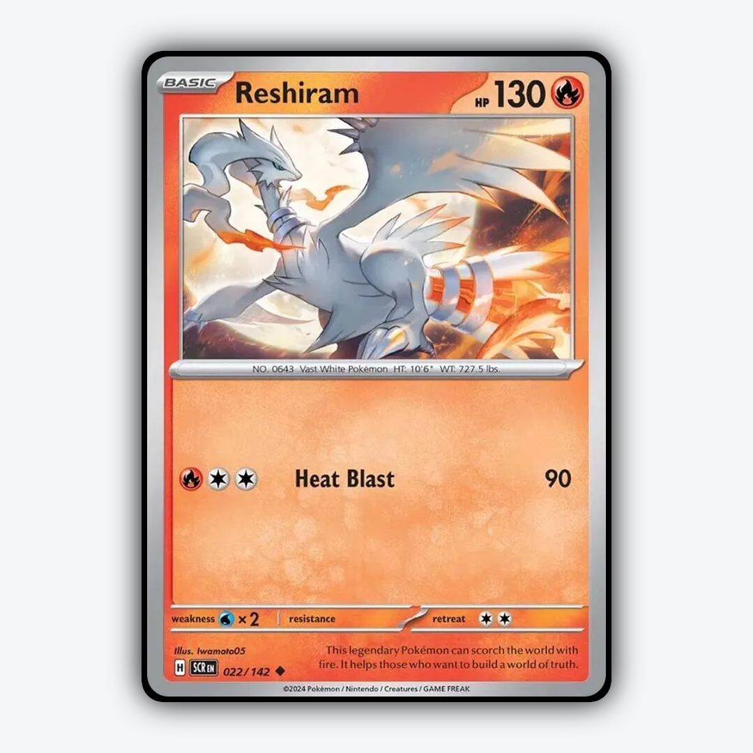 Reshiram 022/142 - Stellar Crown Set - Card Rug