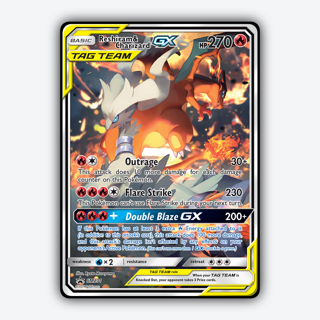 Reshiram & Charizard-GX #201 - SM Black Star Promos Set - Card Rug