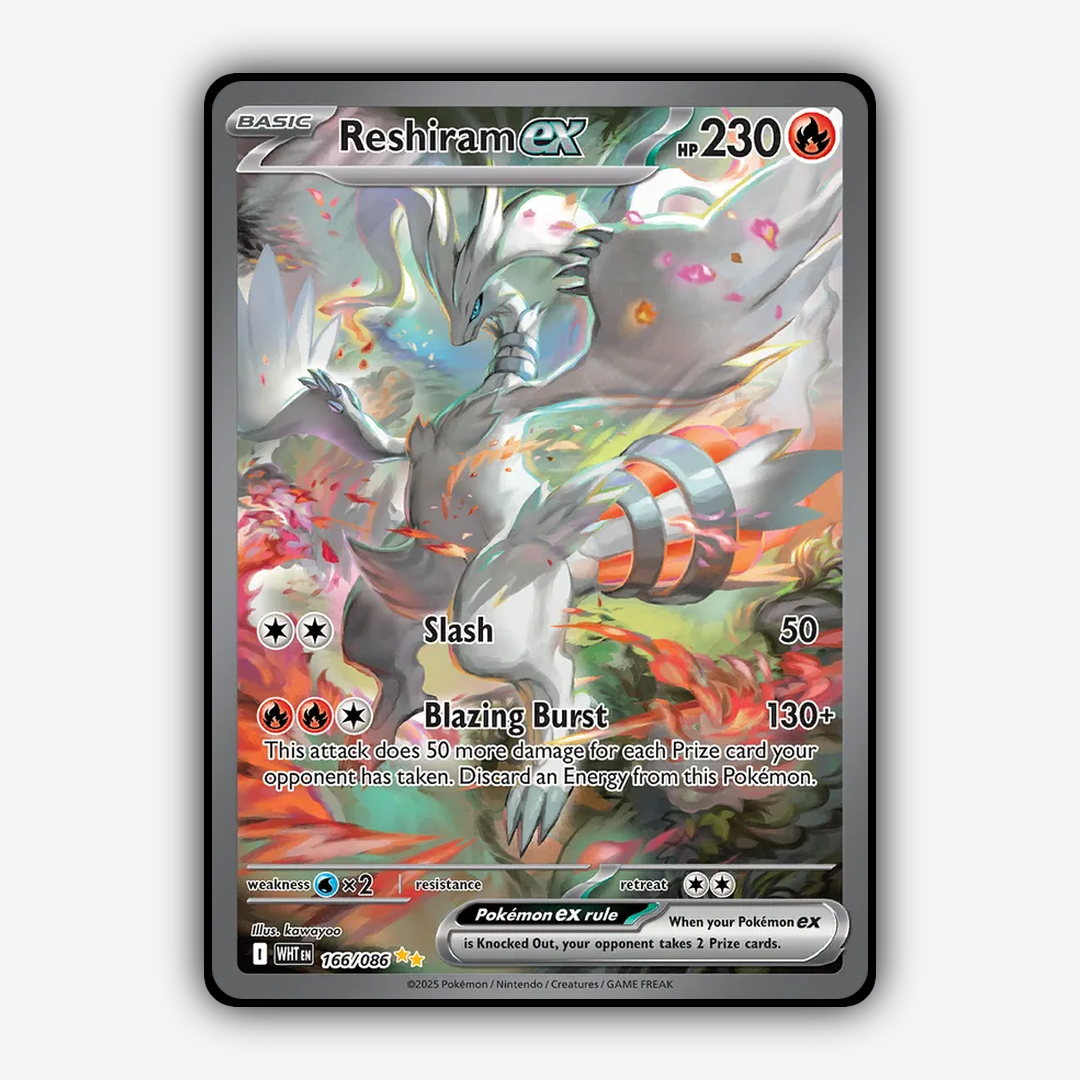 Reshiram ex #166 - White Flare Set - Card Rug