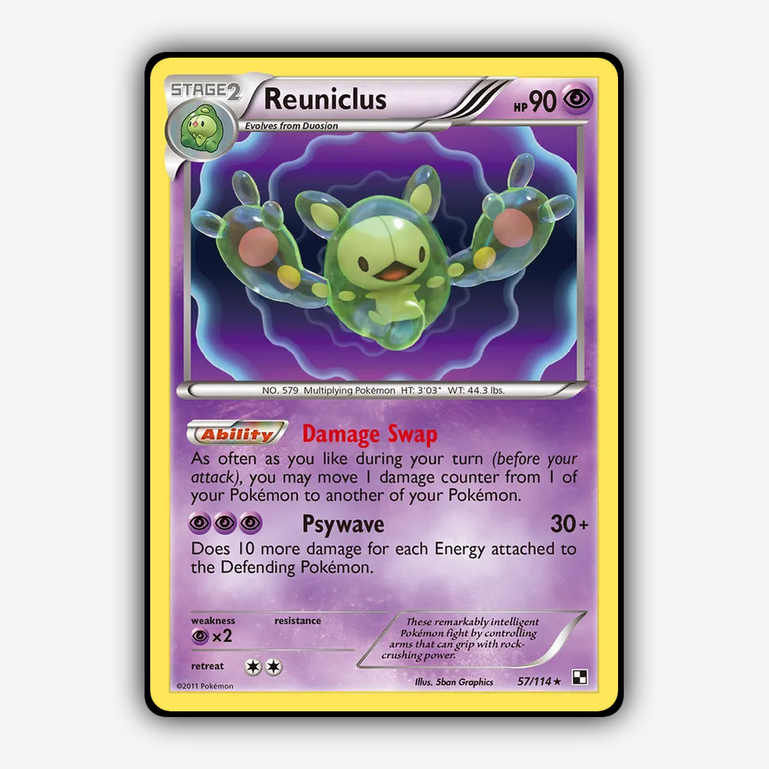 Reuniclus 057/114 - Black & White Set - Card Rug