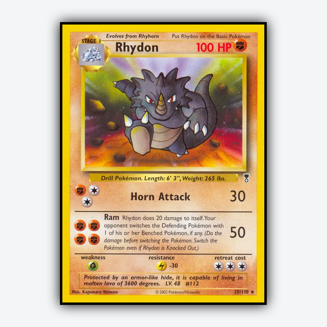 Rhydon 035/110 - Legendary Collection Set - Card Rug