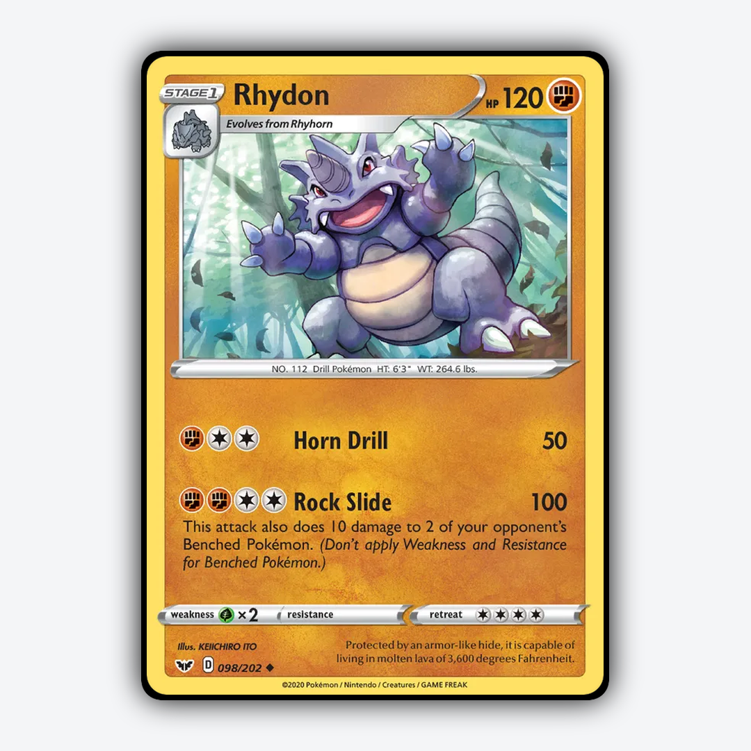 Rhydon 098/202 - Sword & Shield Set - Card Rug