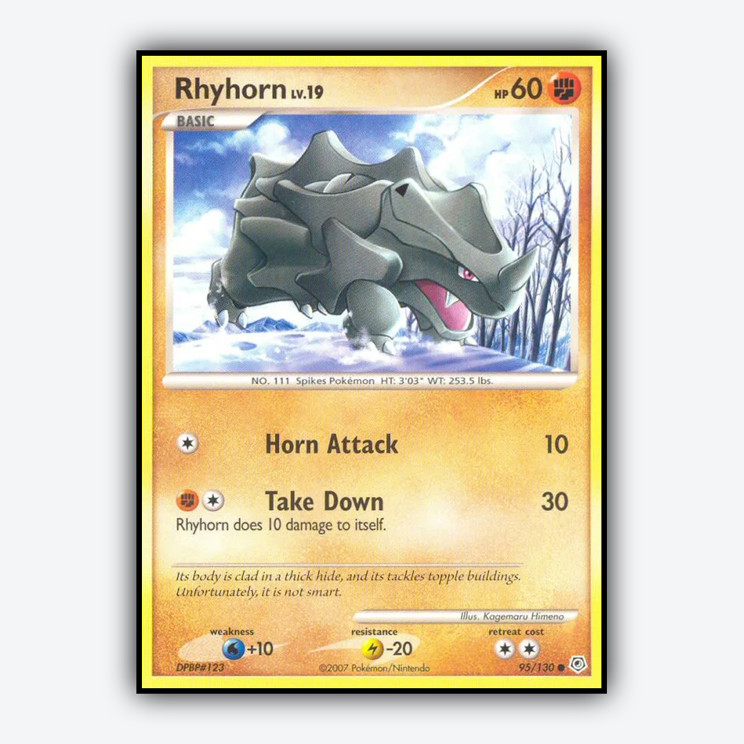 Rhyhorn 095/130 - Diamond & Pearl Set - Card Rug