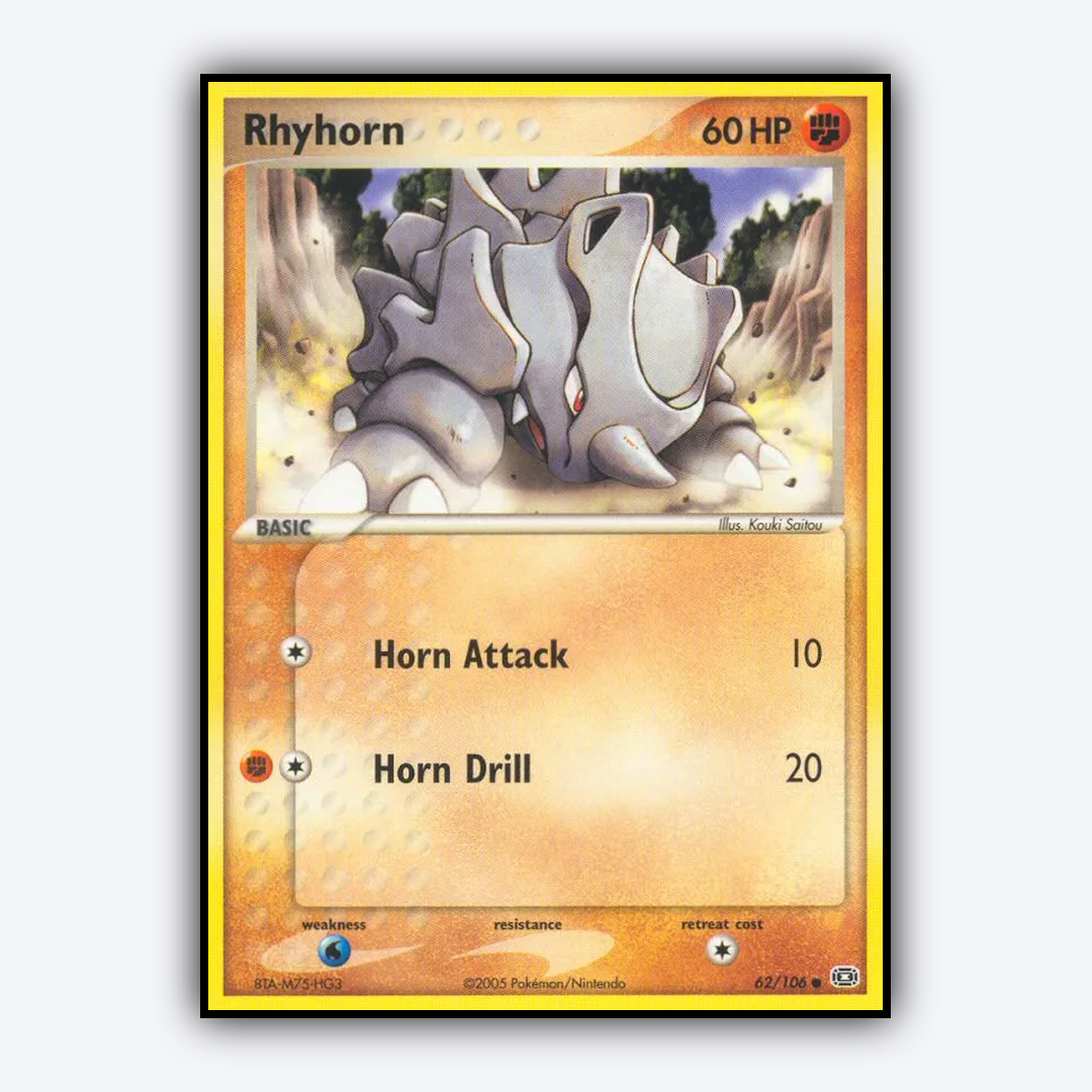 Rhyhorn 062/106 - Emerald Set - Card Rug