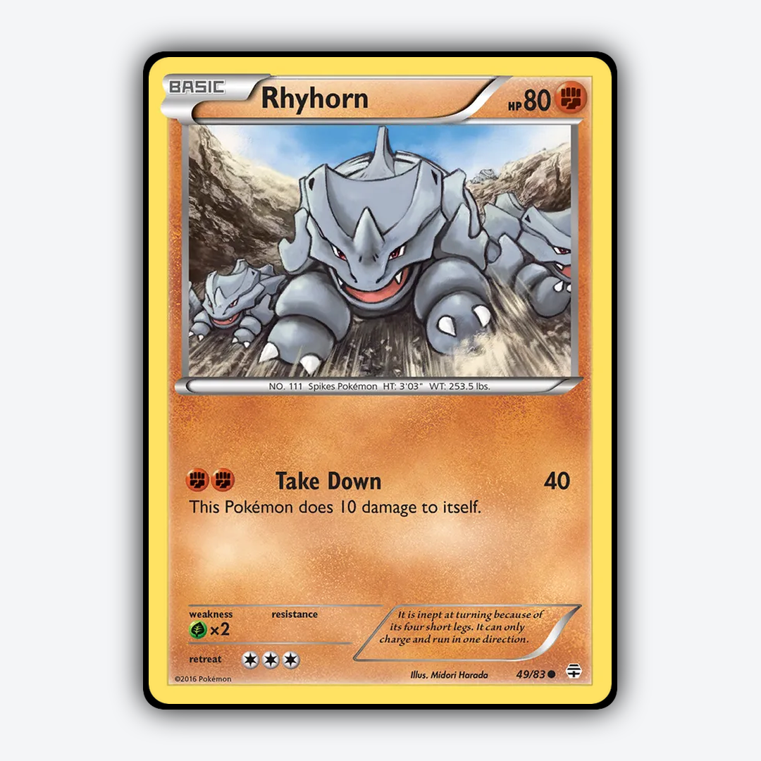 Rhyhorn 049/83 - Generations Set - Card Rug