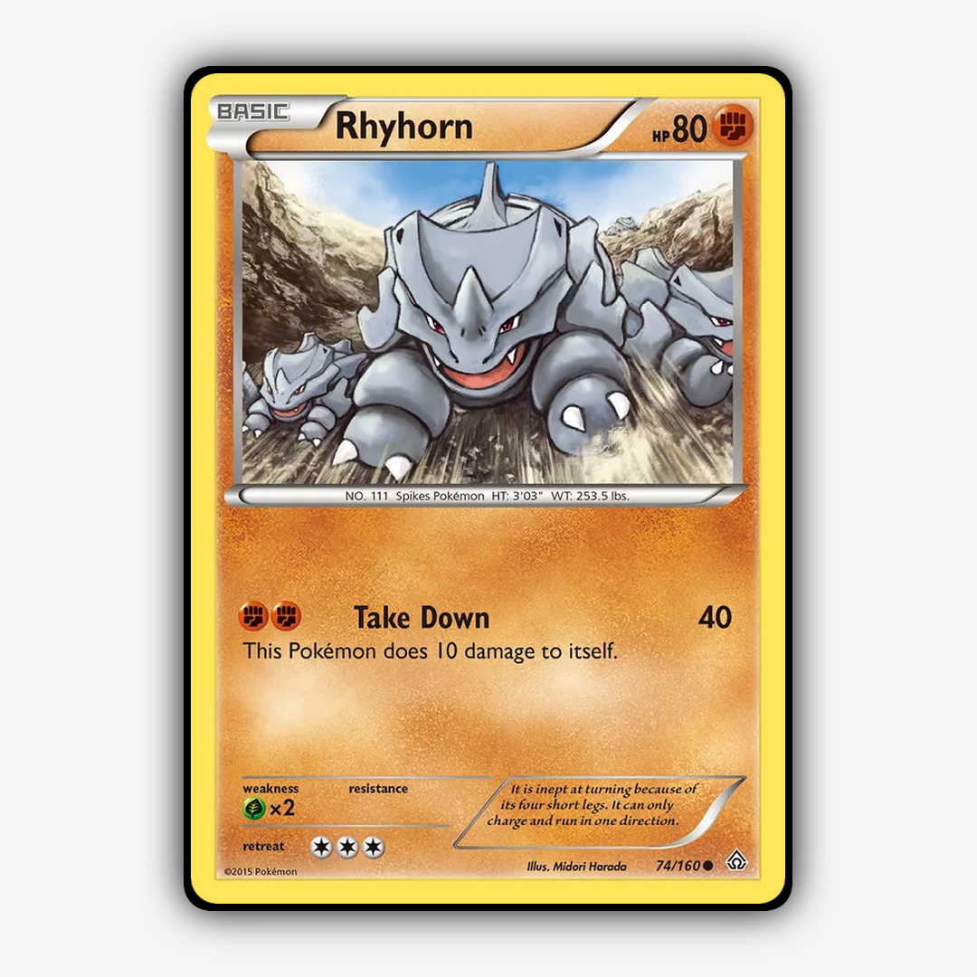 Rhyhorn 074/160 - Primal Clash Set - Card Rug