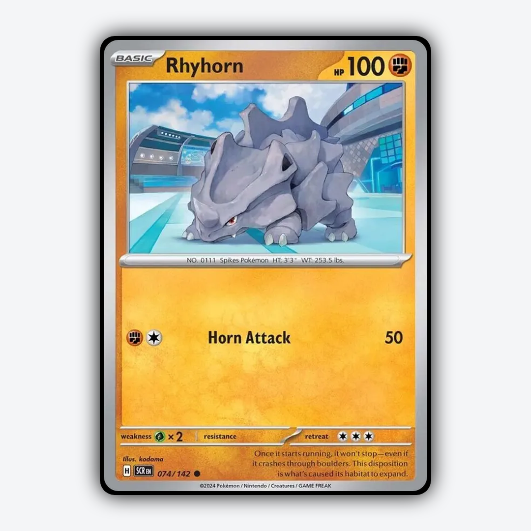 Rhyhorn 074/142 - Stellar Crown Set - Card Rug
