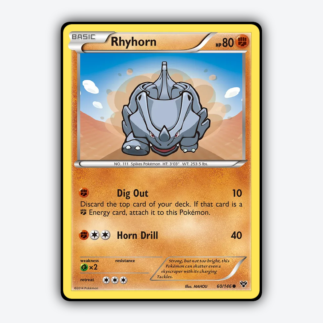 Rhyhorn 060/146 - XY Set - Card Rug
