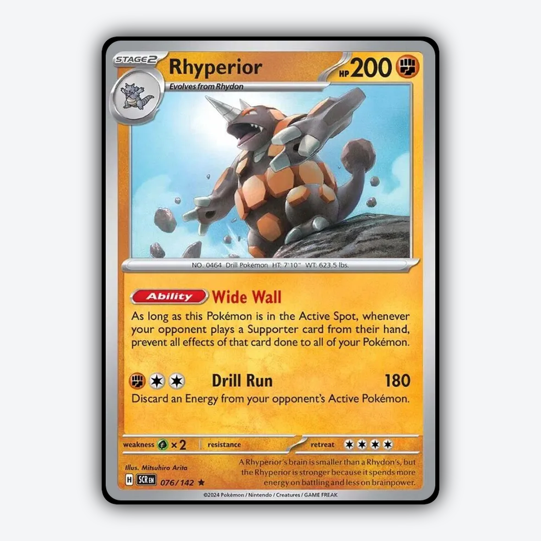 Rhyperior 076/142 - Stellar Crown Set - Card Rug