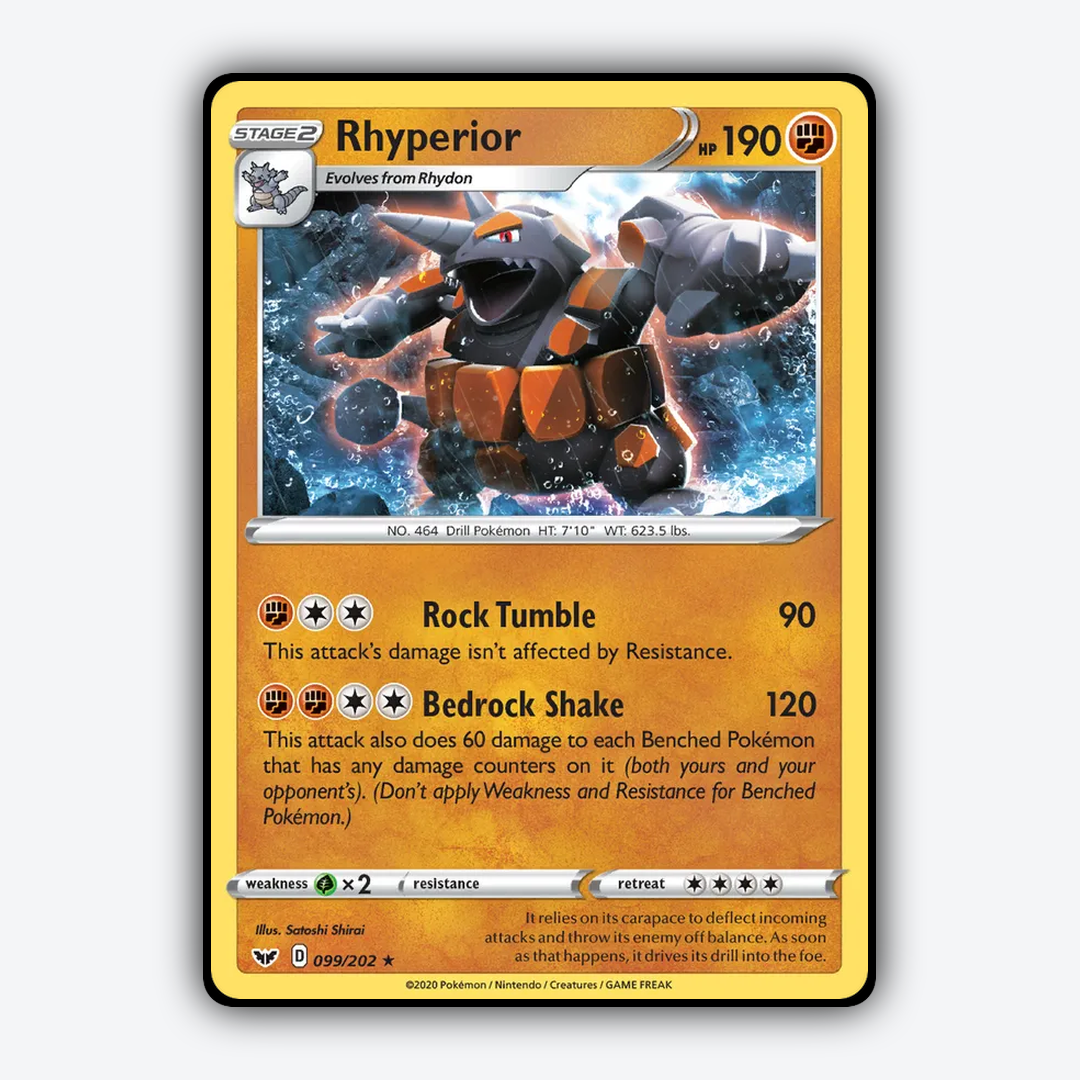 Rhyperior 099/202 - Sword & Shield Set - Card Rug