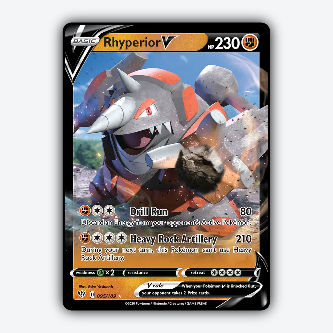 Rhyperior V 095/189 - Darkness Ablaze Set - Card Rug